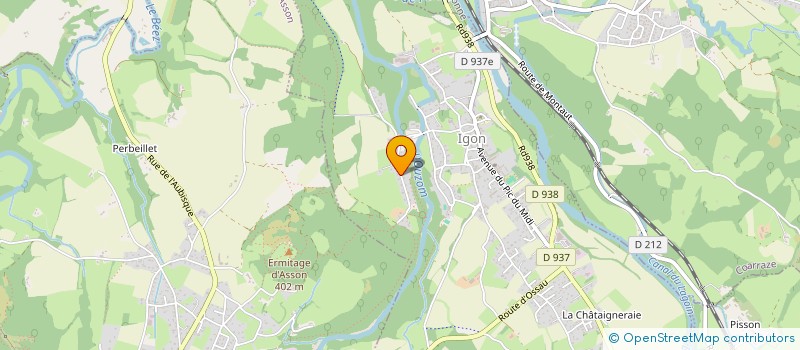 localisation de l'entreprise S.E. ATELIERS DE LA VALLEE DE L'OUZOM à IGON