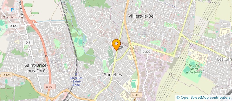 localisation de l'entreprise S.E.B  SARCELLES