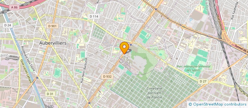 localisation de l'entreprise S E C A à AUBERVILLIERS