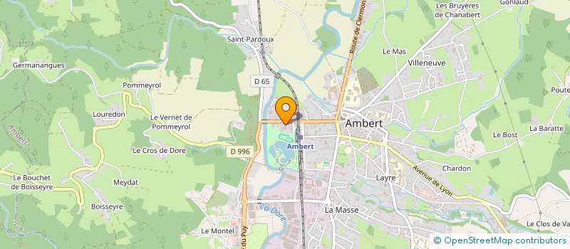 localisation de l'entreprise S.E.C.A.  AMBERT