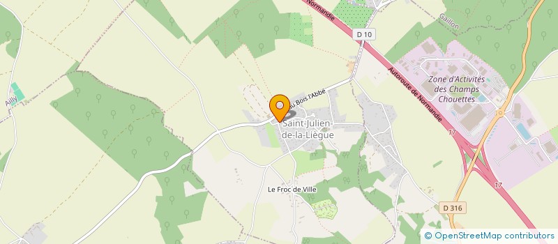 localisation de l'entreprise S.E.C. HOTTOT  SAINT-JULIEN-DE-LA-LIEGUE