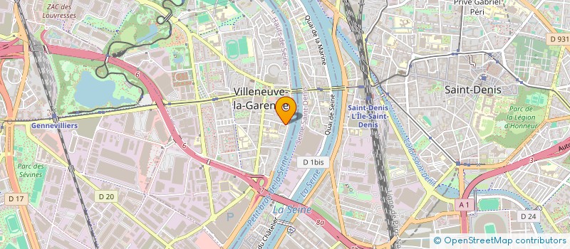 localisation de l'entreprise S.E.D.S. SOCIETE ENTRETIEN DIFFUSION SERVICE'  VILLENEUVE-LA-GARENNE