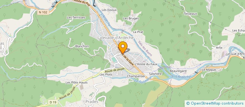 localisation de l'entreprise S.E. DES ETABLISSEMENTS COURT à LALEVADE-D'ARDECHE