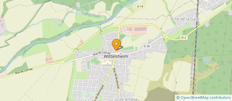 localisation de l'entreprise S.E. DES POMPES FUNEBRES SCHAUB à WITTELSHEIM