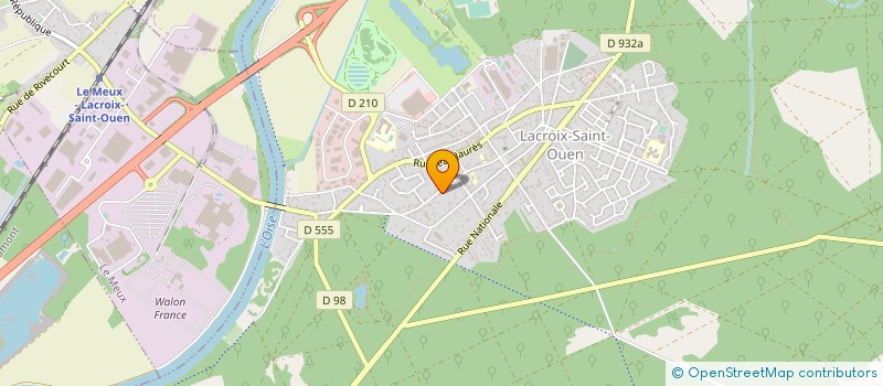 localisation de l'entreprise S.E.F. SOCIETE D'EXPLOITATION FORESTIERE à LACROIX-SAINT-OUEN