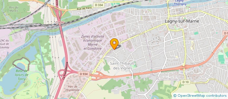 localisation de l'entreprise S.E.G.  LAGNY-SUR-MARNE