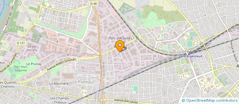 localisation de l'entreprise S.E.J. IDF à ARGENTEUIL