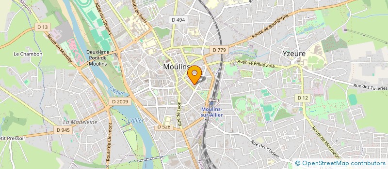 localisation de l'entreprise S.E.L. à MOULINS