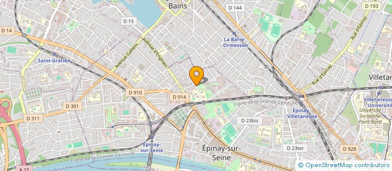 localisation de l'entreprise S.E.L.A.R.L. A ASSOCIE UNIQUE KINE'O SOCIETE DE KINESITHERAPIE AU CAPITAL DE 7500 EUROS à EPINAY-SUR-SEINE
