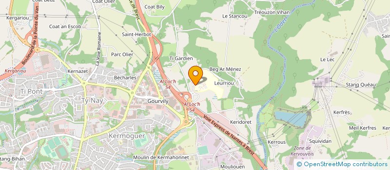 localisation de l'entreprise S.E.L.A.R.L. CLOTILDE NICOLET à QUIMPER