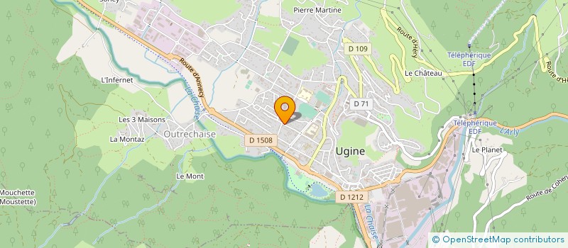 localisation de l'entreprise S.E.L.A.R.L. PHARMACIE DU MONT CHARVIN à UGINE