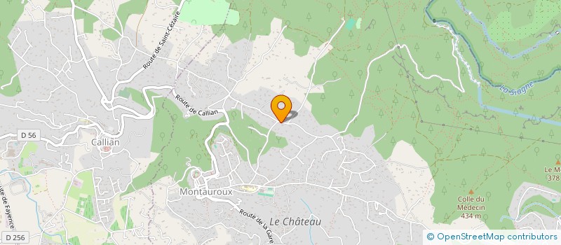 localisation de l'entreprise S.E.M.  MONTAUROUX