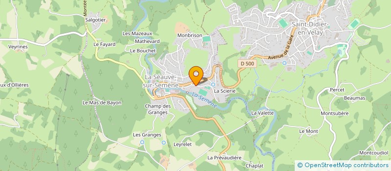 localisation de l'entreprise S.E.P.G.V. LA SEAUVE  LA SEAUVE-SUR-SEMENE