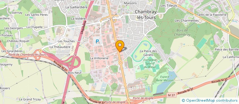 localisation de l'entreprise S.E.P.T.  CHAMBRAY-LES-TOURS