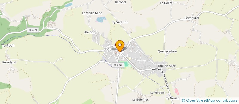 localisation de l'entreprise S.E.R.H. SOCIETE D'EXPLOITATION DE RES-TAURATION ET D'HOTELLERIE  POULLAOUEN