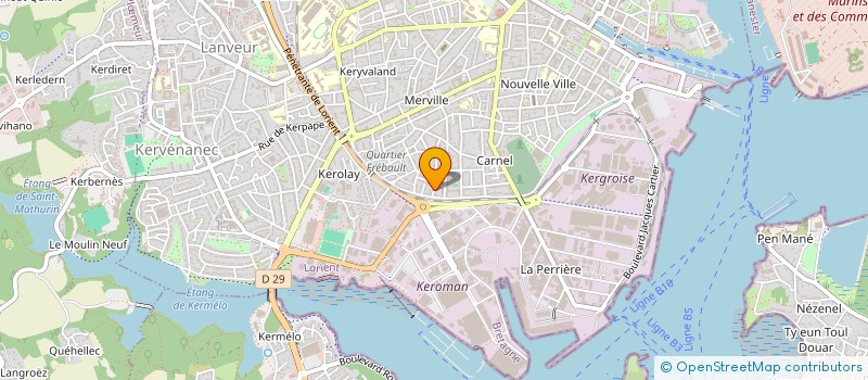 localisation de l'entreprise S.E.R.P. à LORIENT