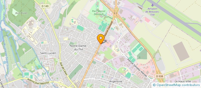 localisation de l'entreprise S.E.R.P.I. HOTELLERIE  BEAUVAIS