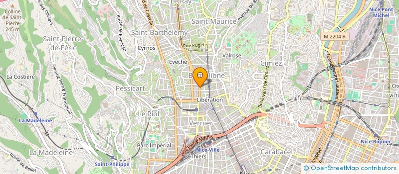 localisation de l'entreprise S.E.T.I.I. à NICE