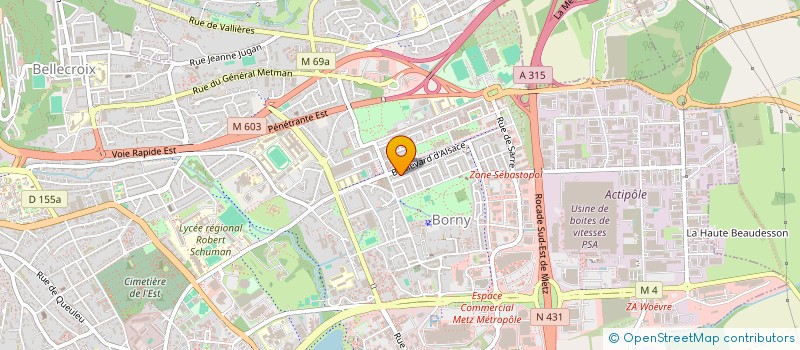 localisation de l'entreprise S ET A  METZ