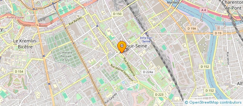 localisation de l'entreprise S ET V à IVRY-SUR-SEINE