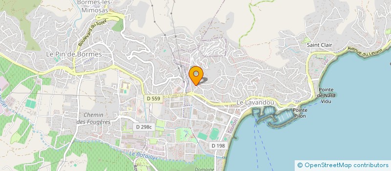 localisation de l'entreprise S ET V à LE LAVANDOU