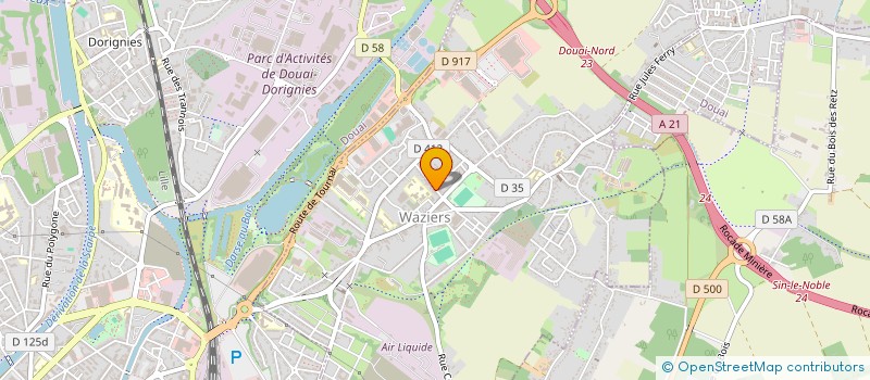 localisation de l'entreprise S.F  WAZIERS