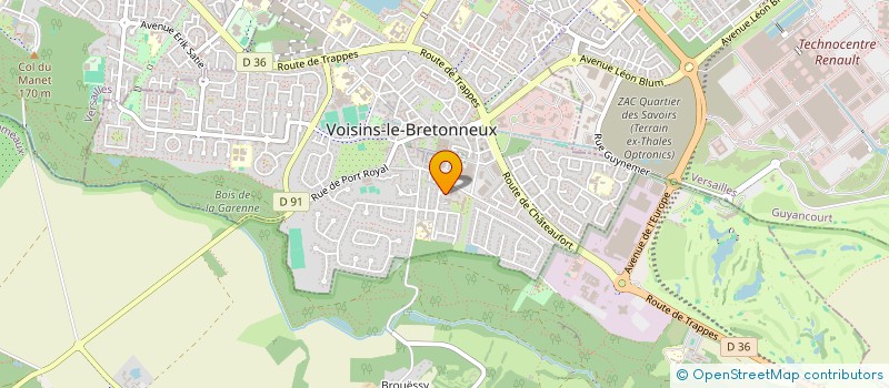 localisation de l'entreprise S.F à VOISINS-LE-BRETONNEUX