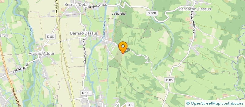 localisation de l'entreprise S.F  BERNAC-DESSUS