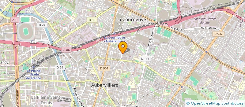 localisation de l'entreprise S.F à LA COURNEUVE
