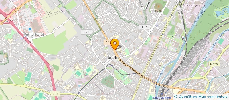 localisation de l'entreprise S.F à ANZIN