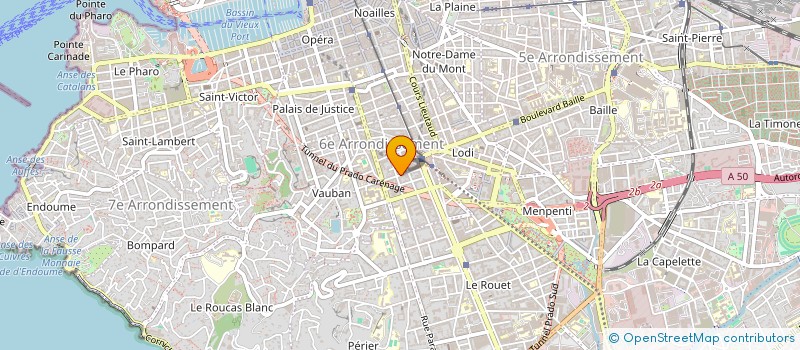localisation de l'entreprise S&F à MARSEILLE 6EME