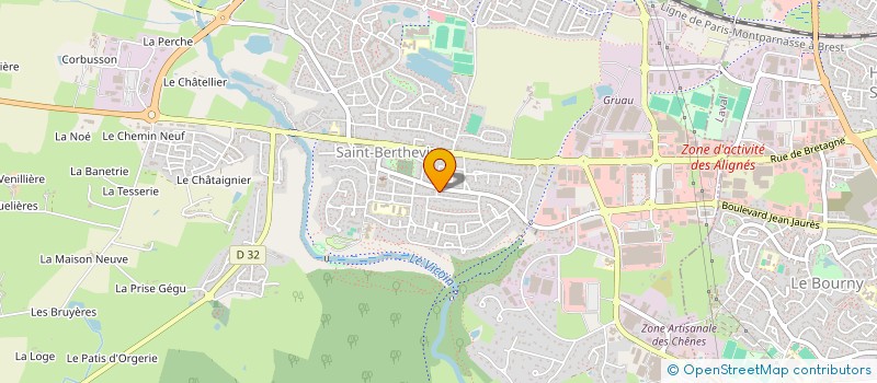 localisation de l'entreprise S.F.B.  SAINT-BERTHEVIN