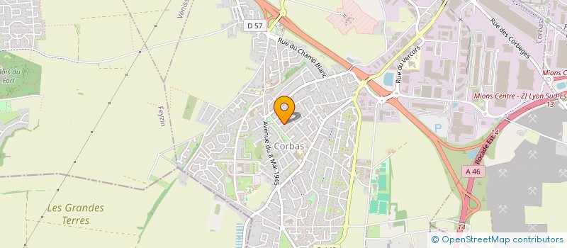 localisation de l'entreprise S.F.B. à CORBAS