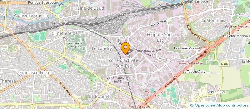 localisation de l'entreprise S.F.C.M. ROUSSEL à RENNES