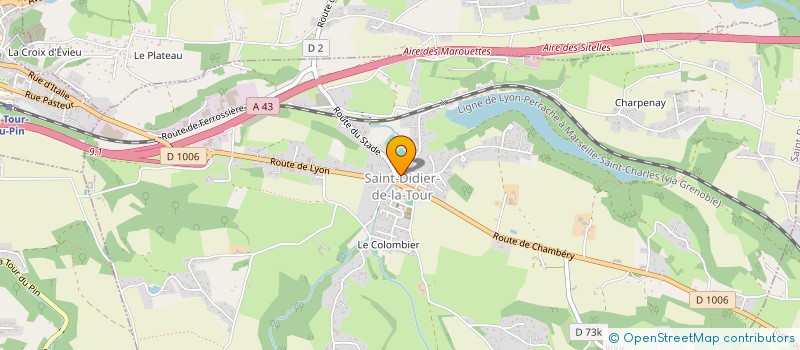 localisation de l'entreprise S F CO. TOITURES  SAINT-DIDIER-DE-LA-TOUR