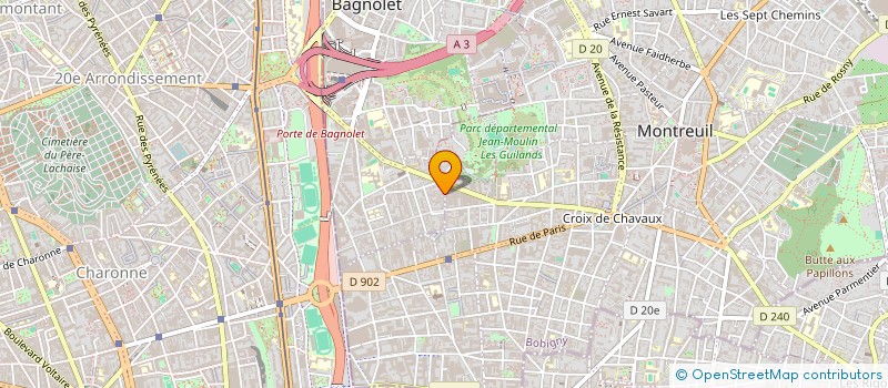 localisation de l'entreprise S.F.D. à BAGNOLET