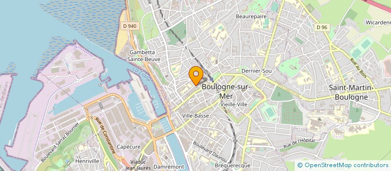 localisation de l'entreprise S.F. DISTRI à BOULOGNE-SUR-MER