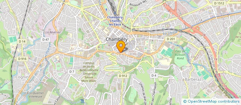localisation de l'entreprise S.F.H.  CHAMBERY