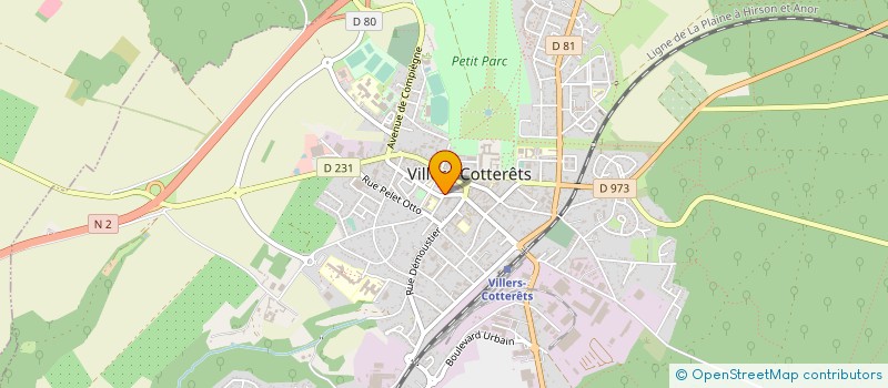 localisation de l'entreprise S.F INFORMATIQUE à VILLERS-COTTERETS
