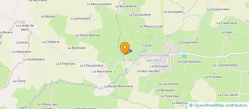 localisation de l'entreprise S.F.K.M.  SAINT-CHRISTOPHE-DES-BOIS