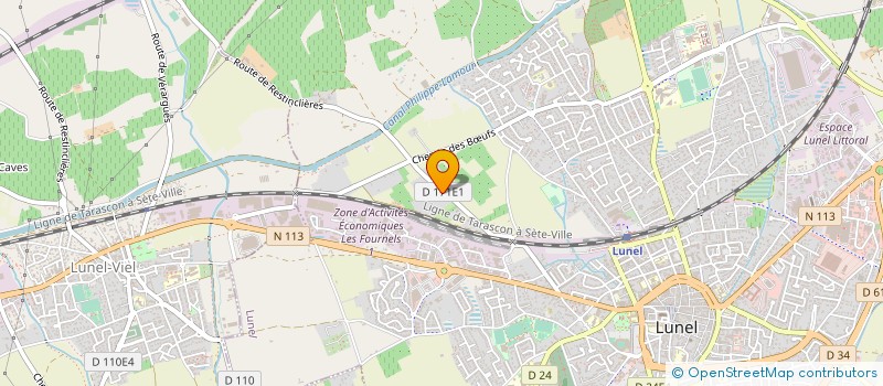 localisation de l'entreprise S.F.M.BAT  LUNEL-VIEL