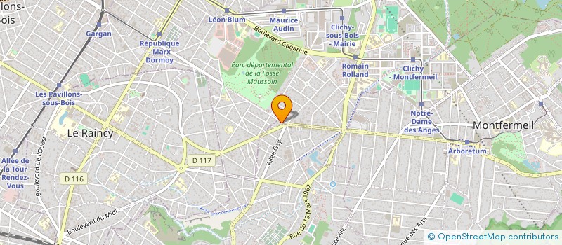 localisation de l'entreprise S.F.N.L.  GAGNY