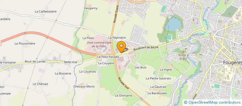 localisation de l'entreprise S&F35  LECOUSSE