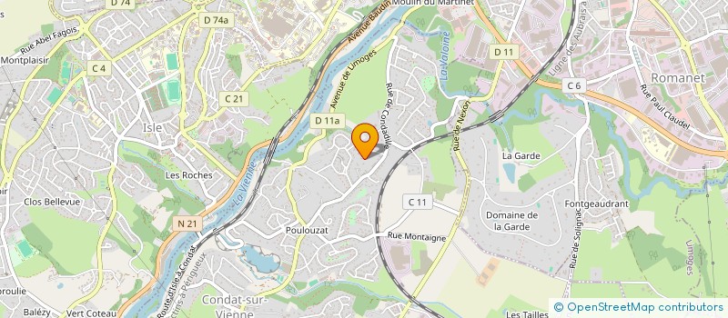 localisation de l'entreprise S-FOCUS  CONDAT-SUR-VIENNE