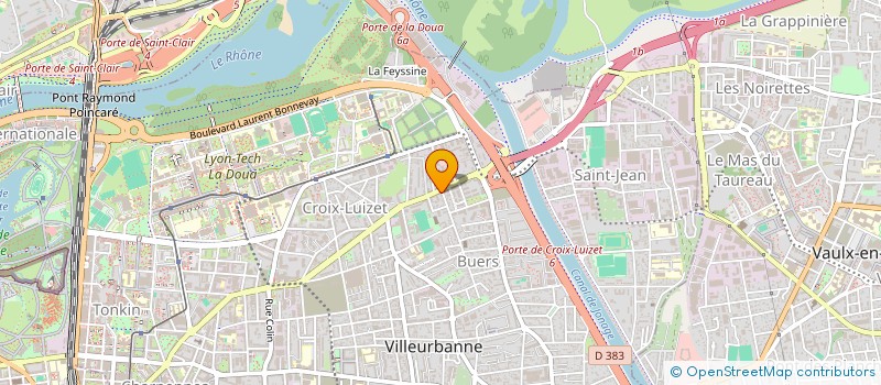 localisation de l'entreprise S & G  VILLEURBANNE