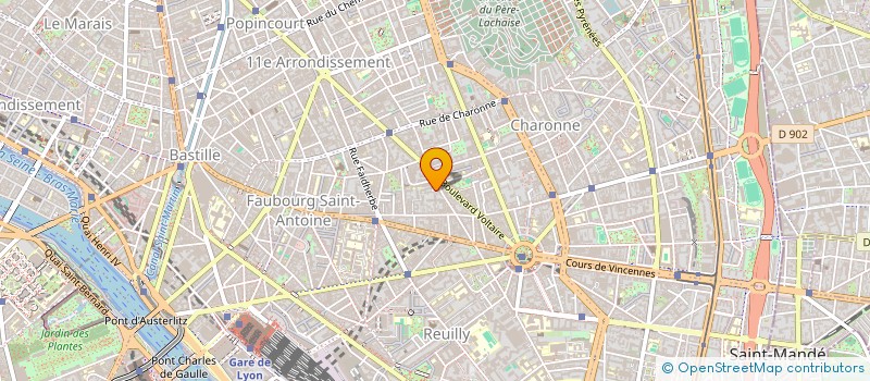 localisation de l'entreprise S.G.A.C (SOCIETE DE GESTION DE L'ARTISHOW CABARET)  PARIS