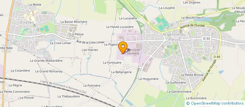 localisation de l'entreprise S.G.D  ARGENTRE-DU-PLESSIS