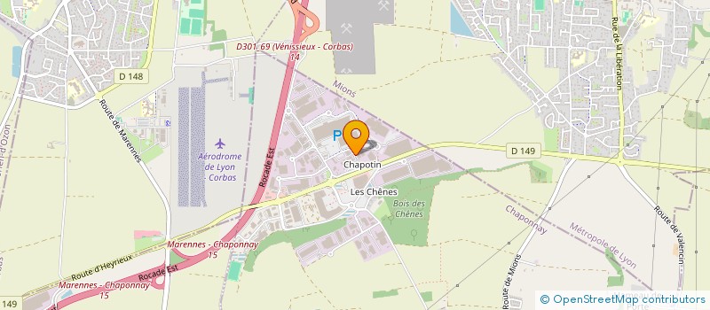 localisation de l'entreprise S.G.DIFFUSION à CHAPONNAY