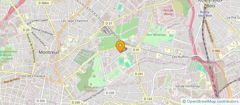 localisation de l'entreprise S.G. DISTRIBUTION à MONTREUIL