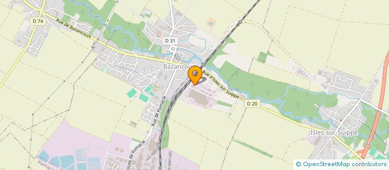 localisation de l'entreprise S.G.I.  BAZANCOURT